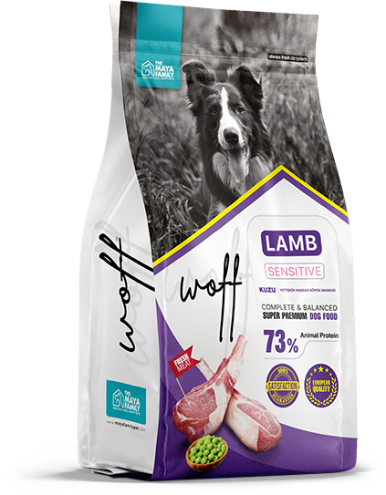 Сухой корм для собак WOFF Sensitive, при чувствительном пищеварении, ягненок, 12кг