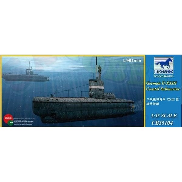 

Сборная модель Bronco 1/35 German Type XXIII U-Boat Coastal Submarine CB35104