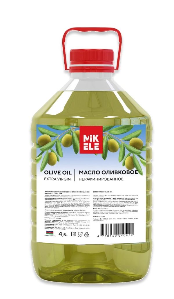 

Оливковое масло Mikele нерафинированное 4,5 л