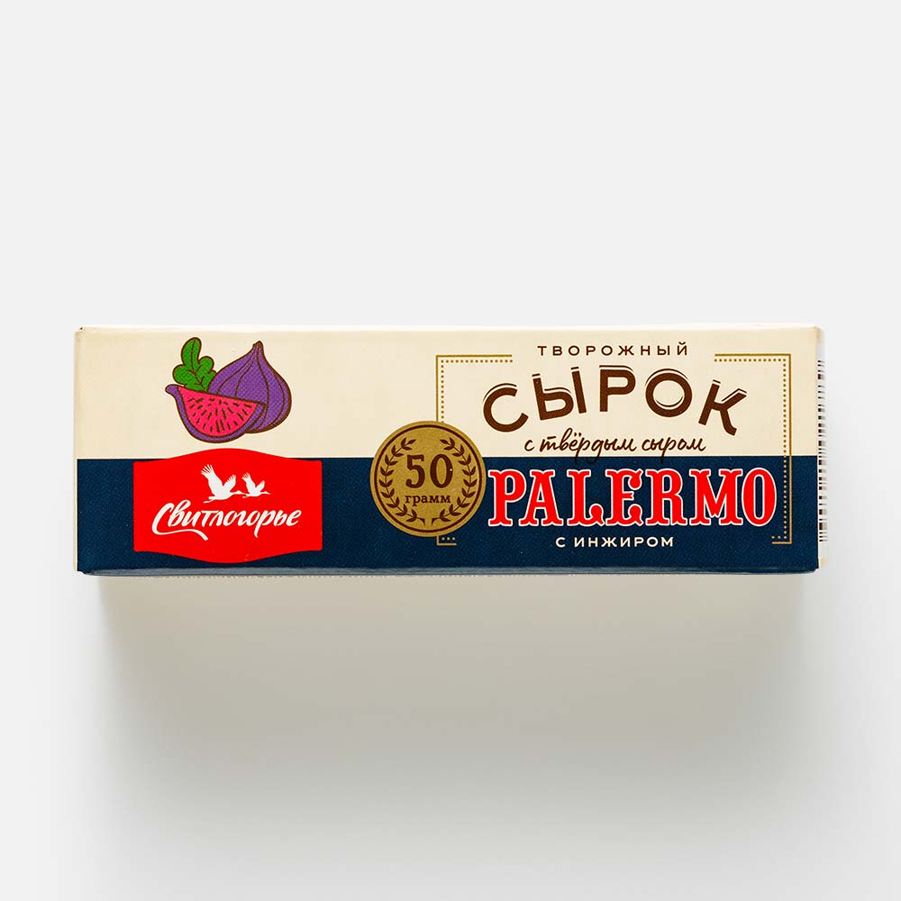 

Сырок творожный Свитлогорье с твердым сыром Palermo и инжиром в молочном шоколаде 23% 50 г