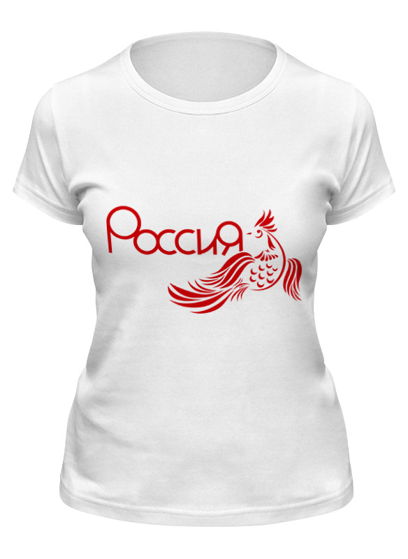

Футболка женская Printio Россия(хохлома) белая 2XL, Белый, Россия(хохлома)
