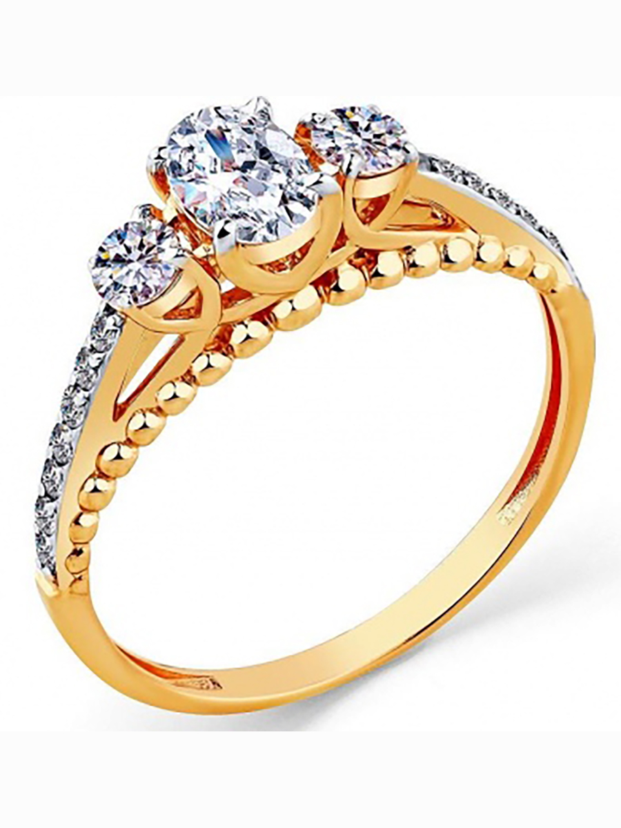 

Кольцо из красного золота с 17 фианитами р. 17 Master Brilliant 1000528, 1000528