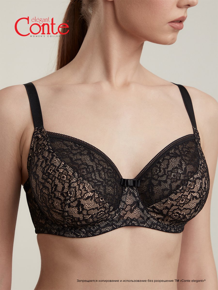 Бюстгальтер женский Conte Lingerie LYRIQUE RB6072 80F Республика Беларусь черный