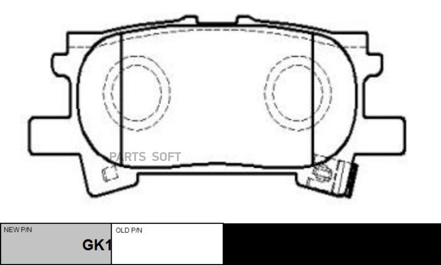 

Колодки зад. LEXUS (RX (MHU3 ,GSU3 ,MCU3 )/TOYOTA (HARRIER 2003-2008) CTR CKT-44