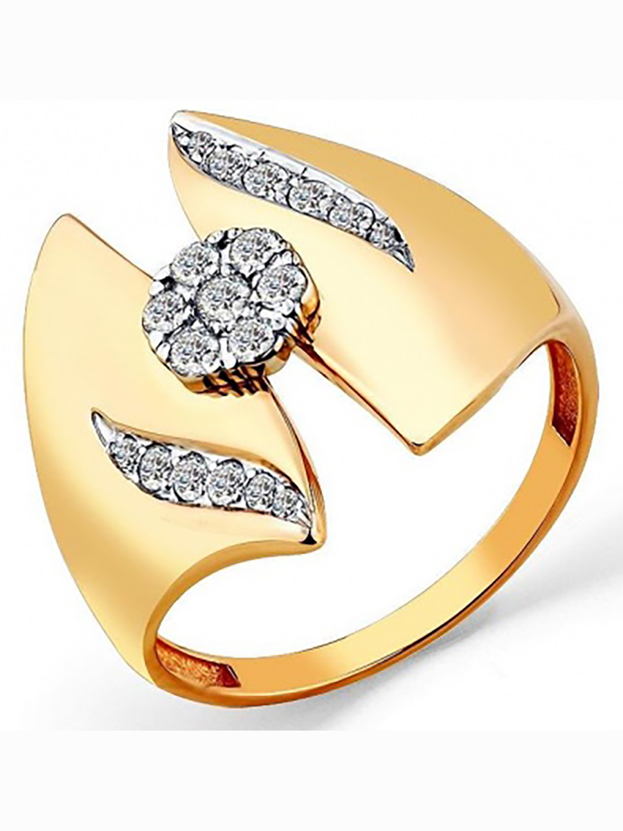 

Кольцо из комбинированного золота с 19 фианитами р. 17,5 Master Brilliant 1000558, 1000558