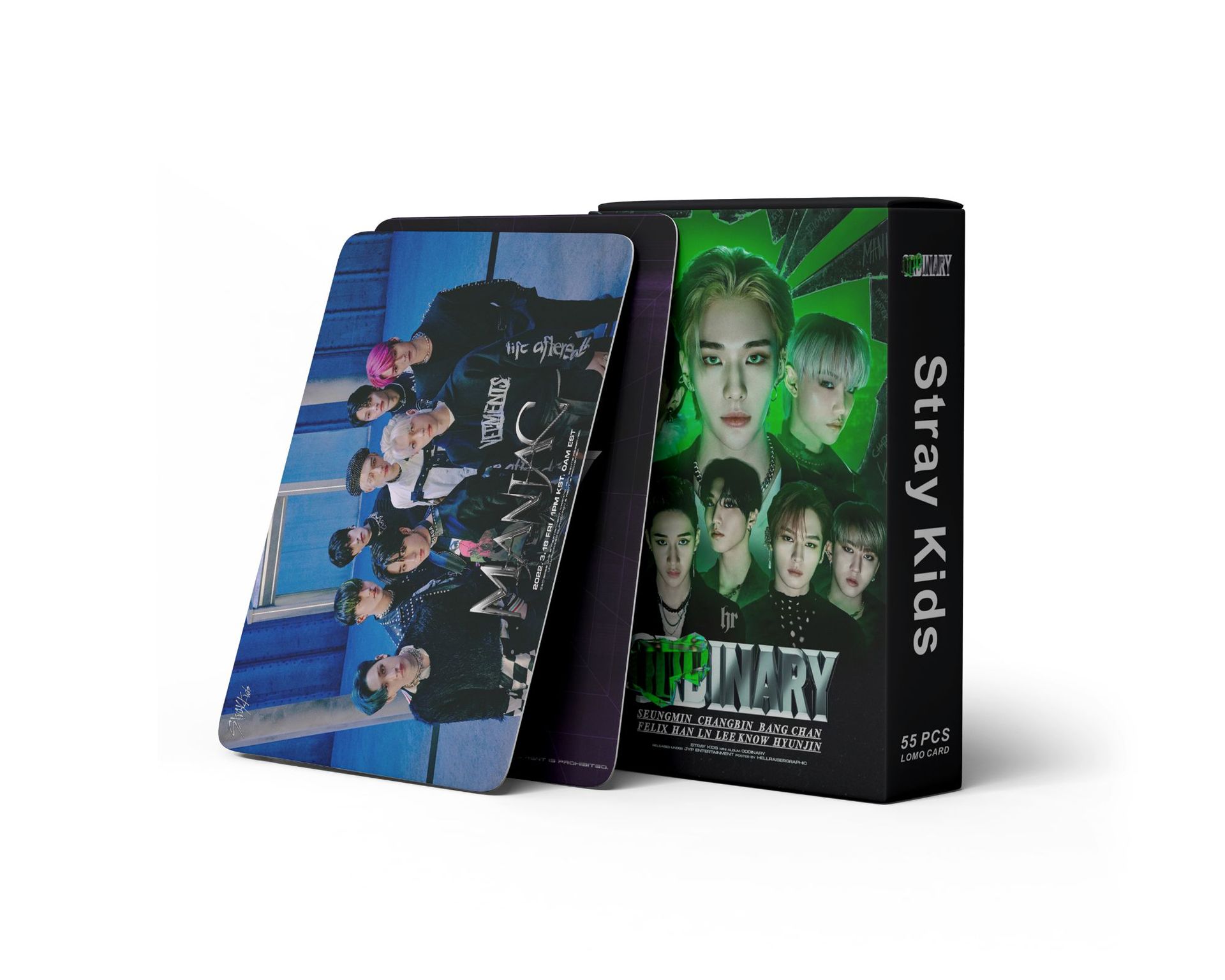

Карточки Stray kids "Oddinary", 54 штуки, разноцветные, размер 8.5х5.5, Кпоп карты