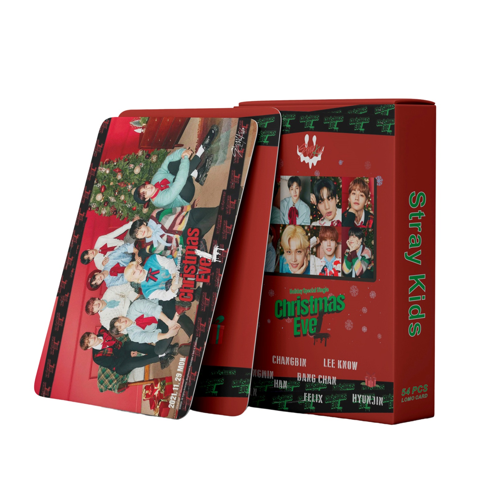

Карточки Stray kids "Christmas Evel", 54 шт, размер 8.5х5.5, Кпоп карты