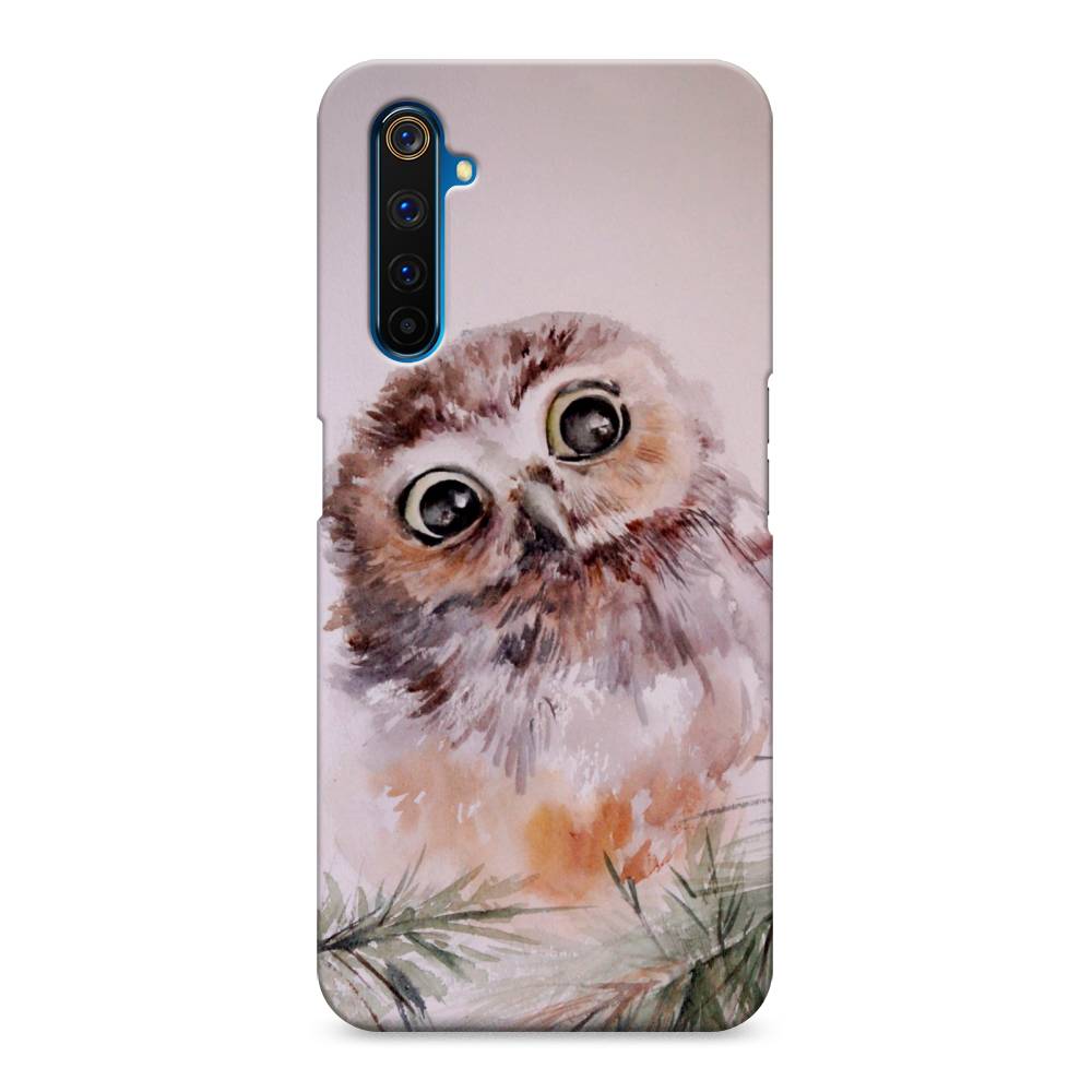 

Пластиковый чехол "Сова на розовом" на Realme 6 Pro, 252820-1