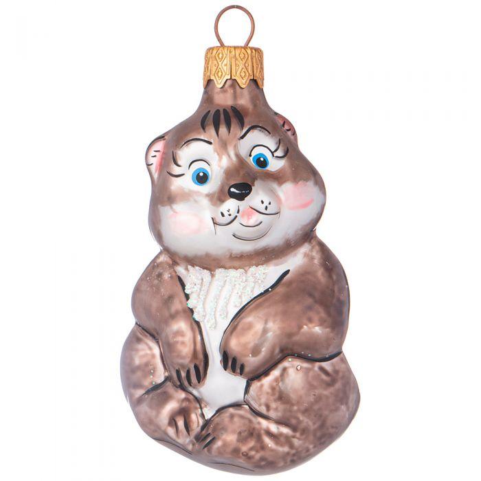 

Елочная игрушка медведь Медвежонок KSG-140-257 1 шт. коричневая, Коричневый, Медвежонок