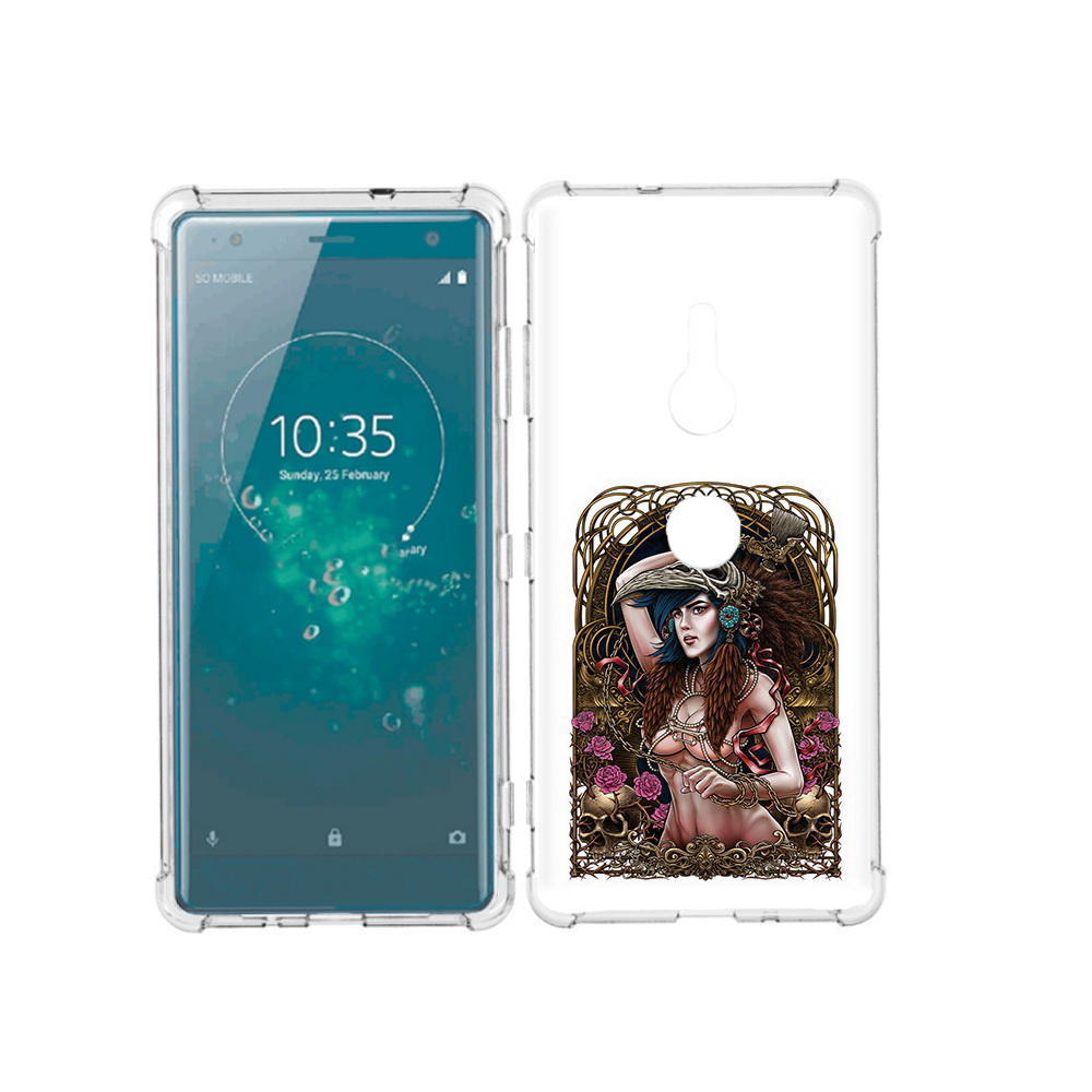 

Чехол MyPads Tocco для Sony Xperia XZ3 красивая девушка рисунок, Прозрачный, Tocco