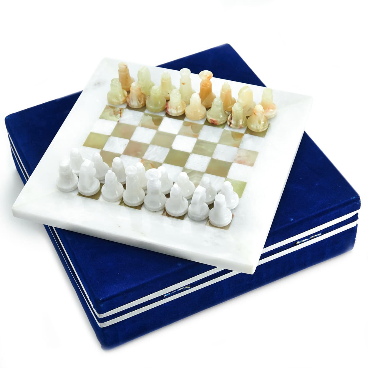 Шахматы каменные PakShah Оникс и Мрамор 20, ON-W006 набор подсвечников с иглой 6шт оникс
