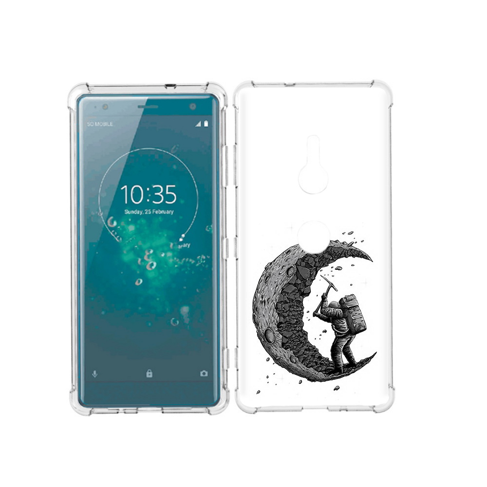 

Чехол MyPads Tocco для Sony Xperia XZ3 камненная луна, Прозрачный, Tocco