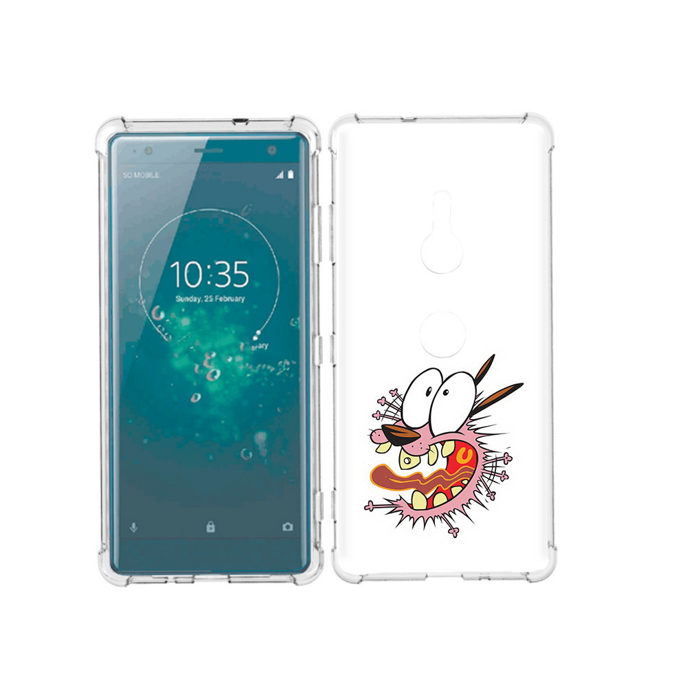 

Чехол MyPads Tocco для Sony Xperia XZ3 испуганный бобик, Прозрачный, Tocco