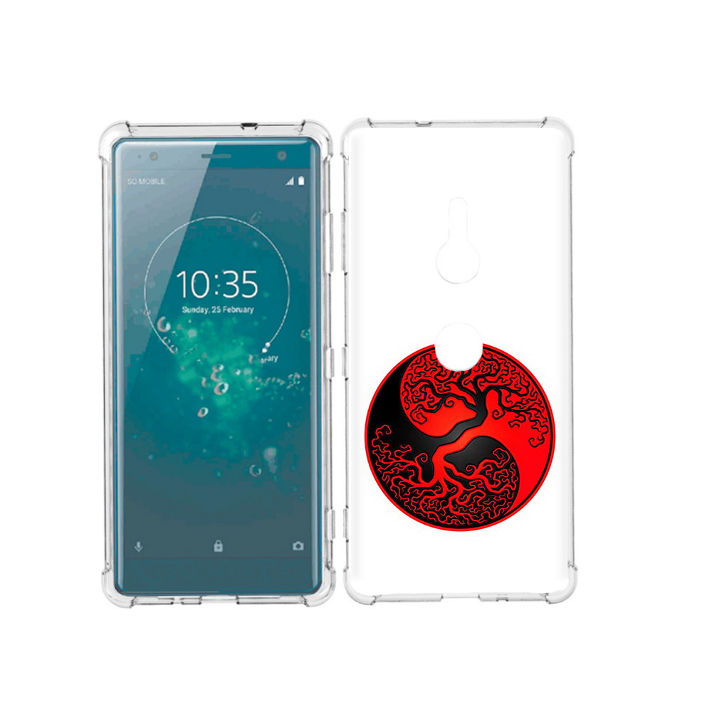 

Чехол MyPads Tocco для Sony Xperia XZ3 инь янь дерево, Прозрачный, Tocco