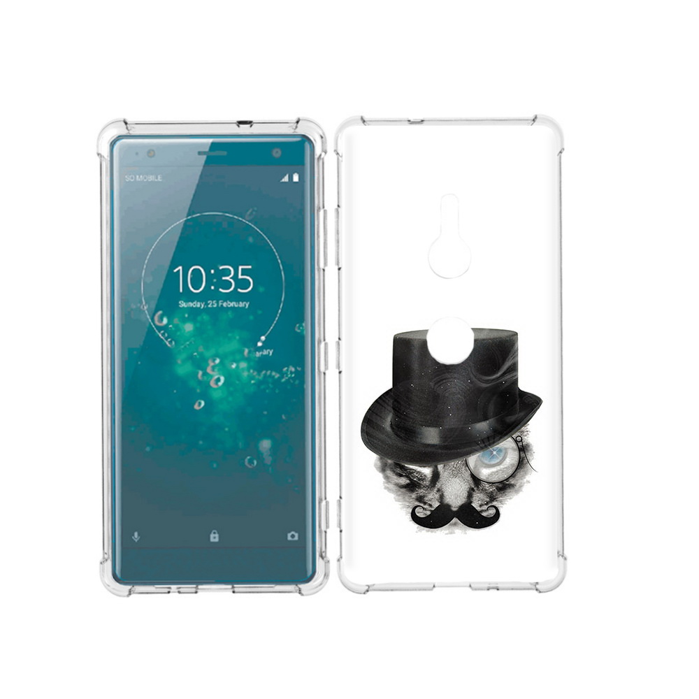 

Чехол MyPads Tocco для Sony Xperia XZ3 интелегентный кот, Прозрачный, Tocco