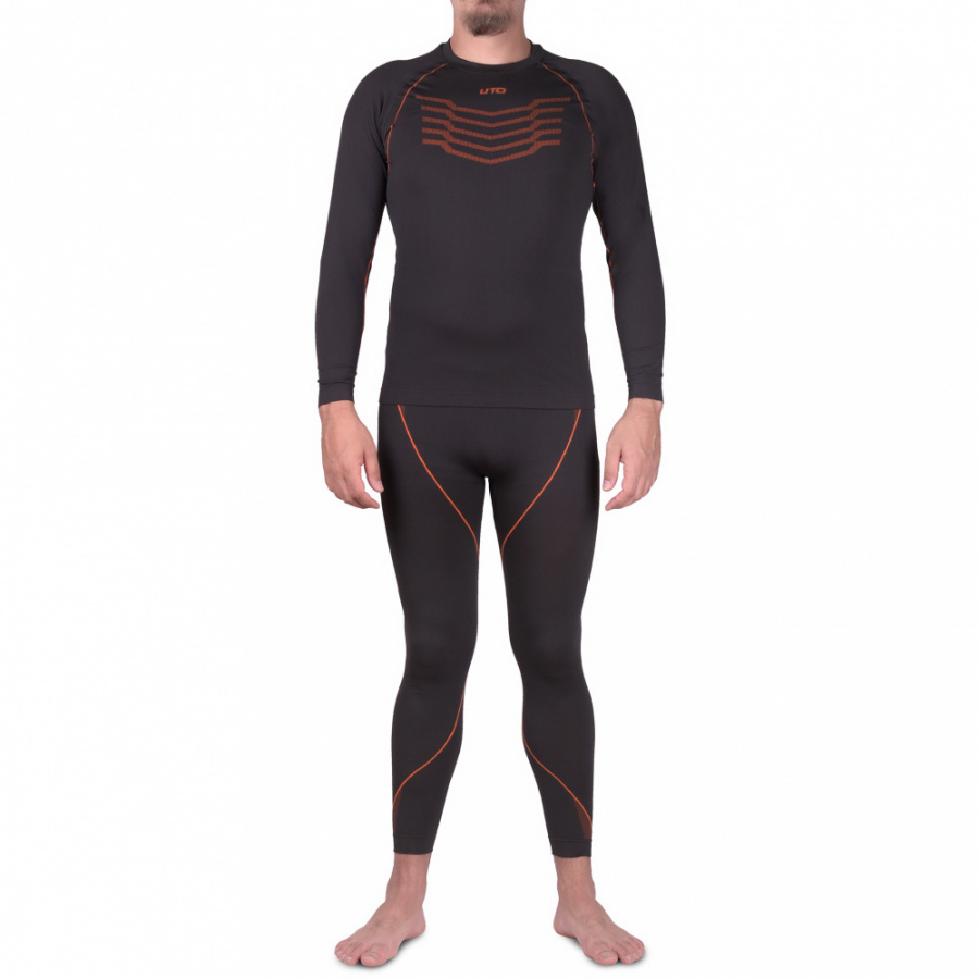 

Термобелье UTO комплект Sports 4.0 Bamboo Charcoal 923101 р.L, Black/Orange, Оранжевый;черный, Sports 4.0 Bamboo Charcoal