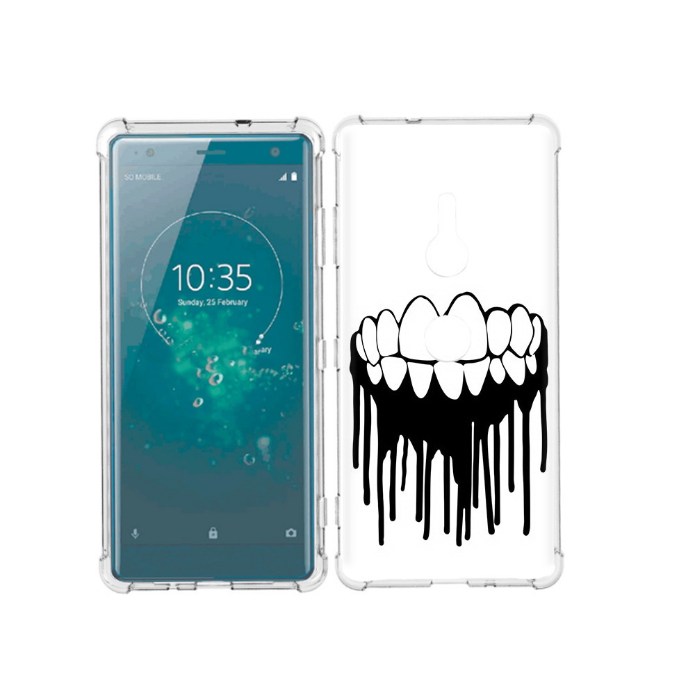 

Чехол MyPads Tocco для Sony Xperia XZ3 зубы, Прозрачный, Tocco