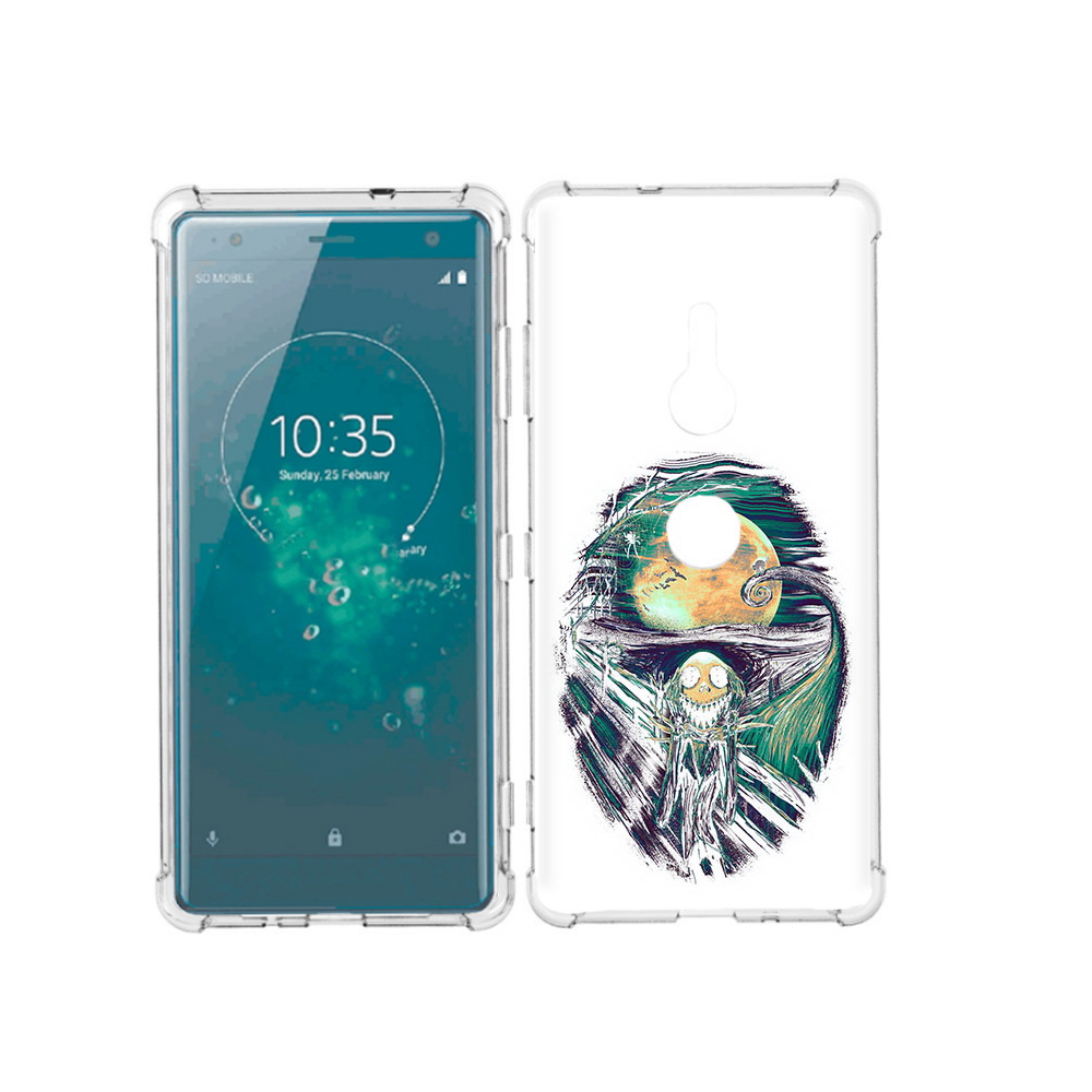 

Чехол MyPads Tocco для Sony Xperia XZ3 зубастое существо абстракция, Прозрачный, Tocco