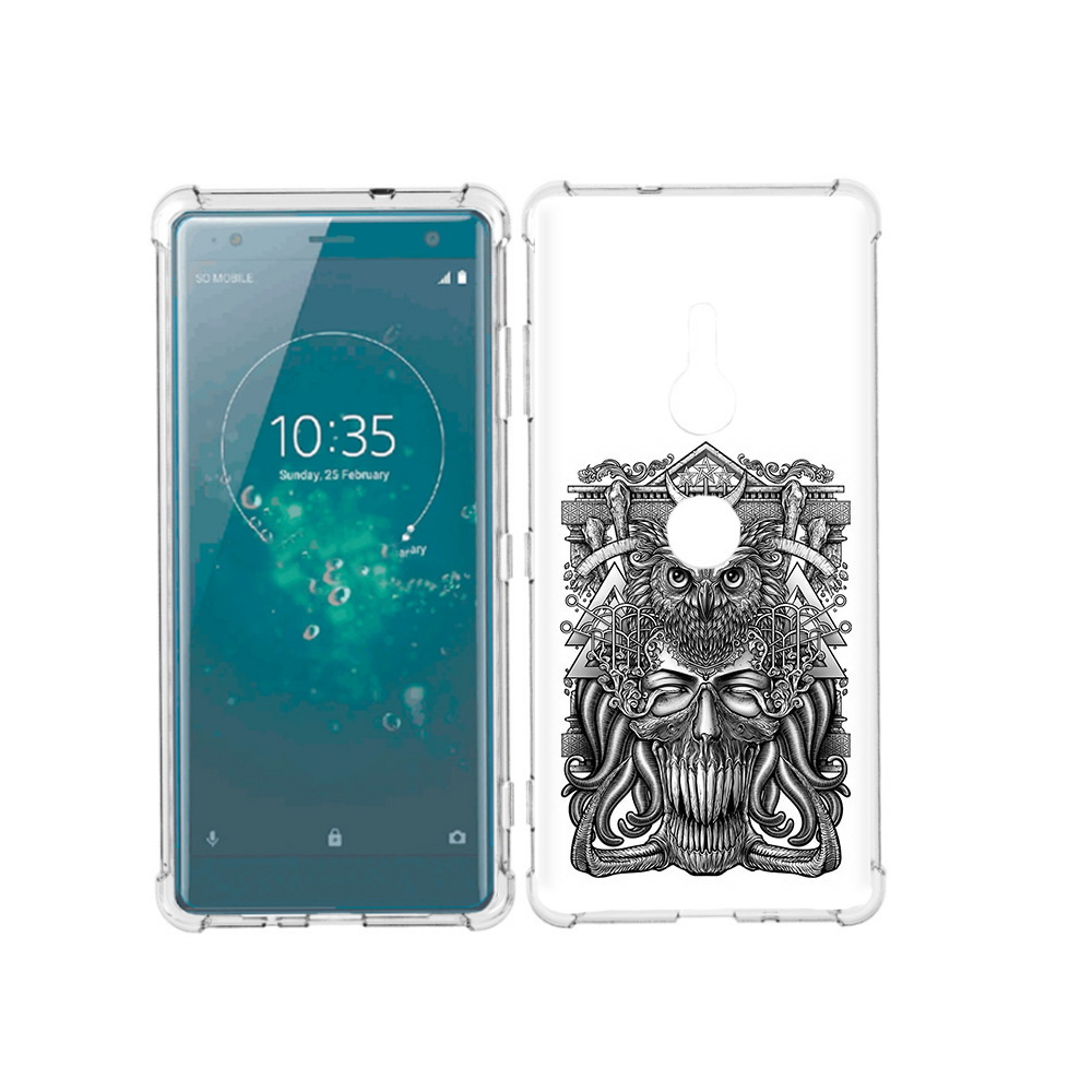 

Чехол MyPads Tocco для Sony Xperia XZ3 зубастая сова, Прозрачный, Tocco