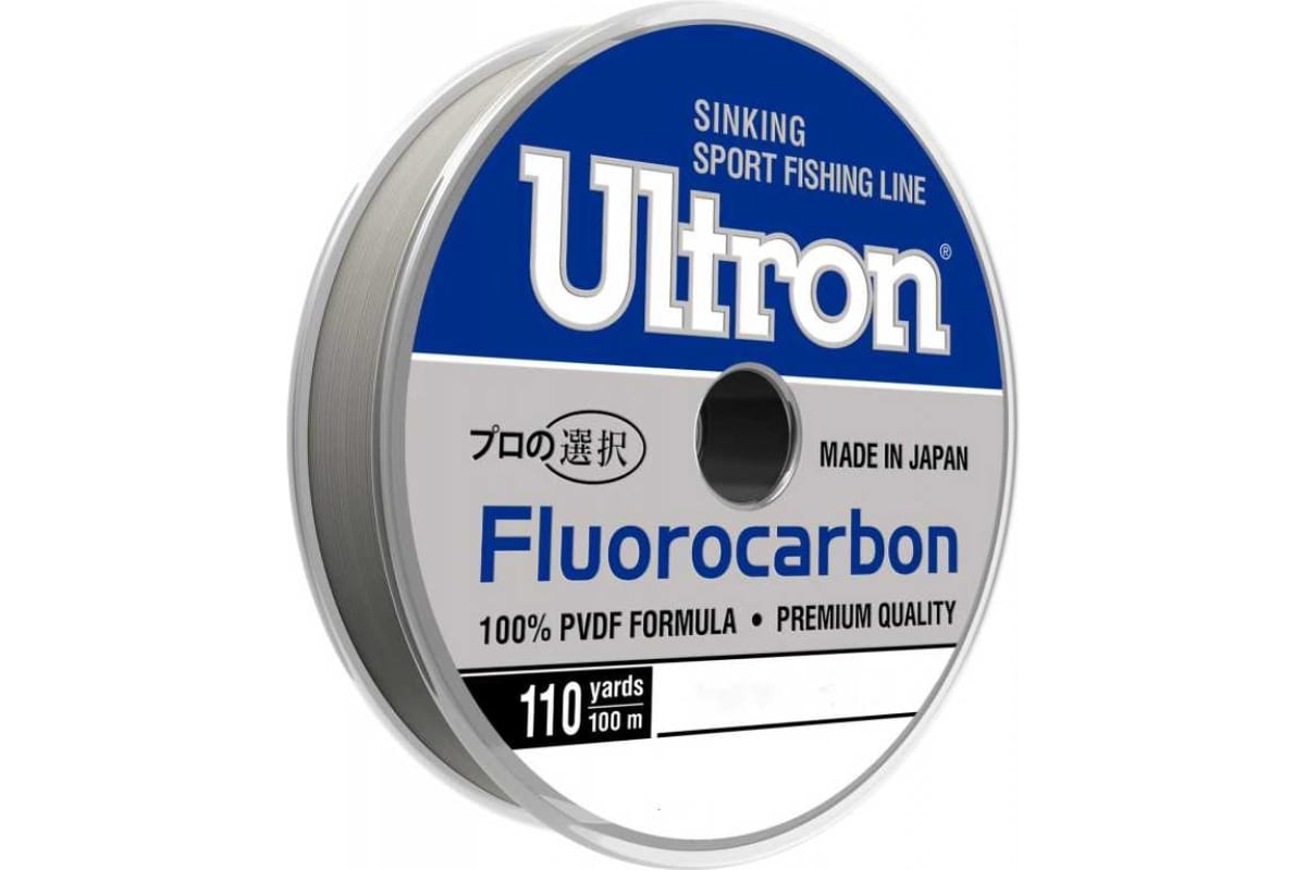 

Флюорокарбоновая леска для рыбалки ULTRON Fluorocarbon (- / 3 / 0.2 / 3.4 / 100 / 3 /, Прозрачный, Fluorocarbon