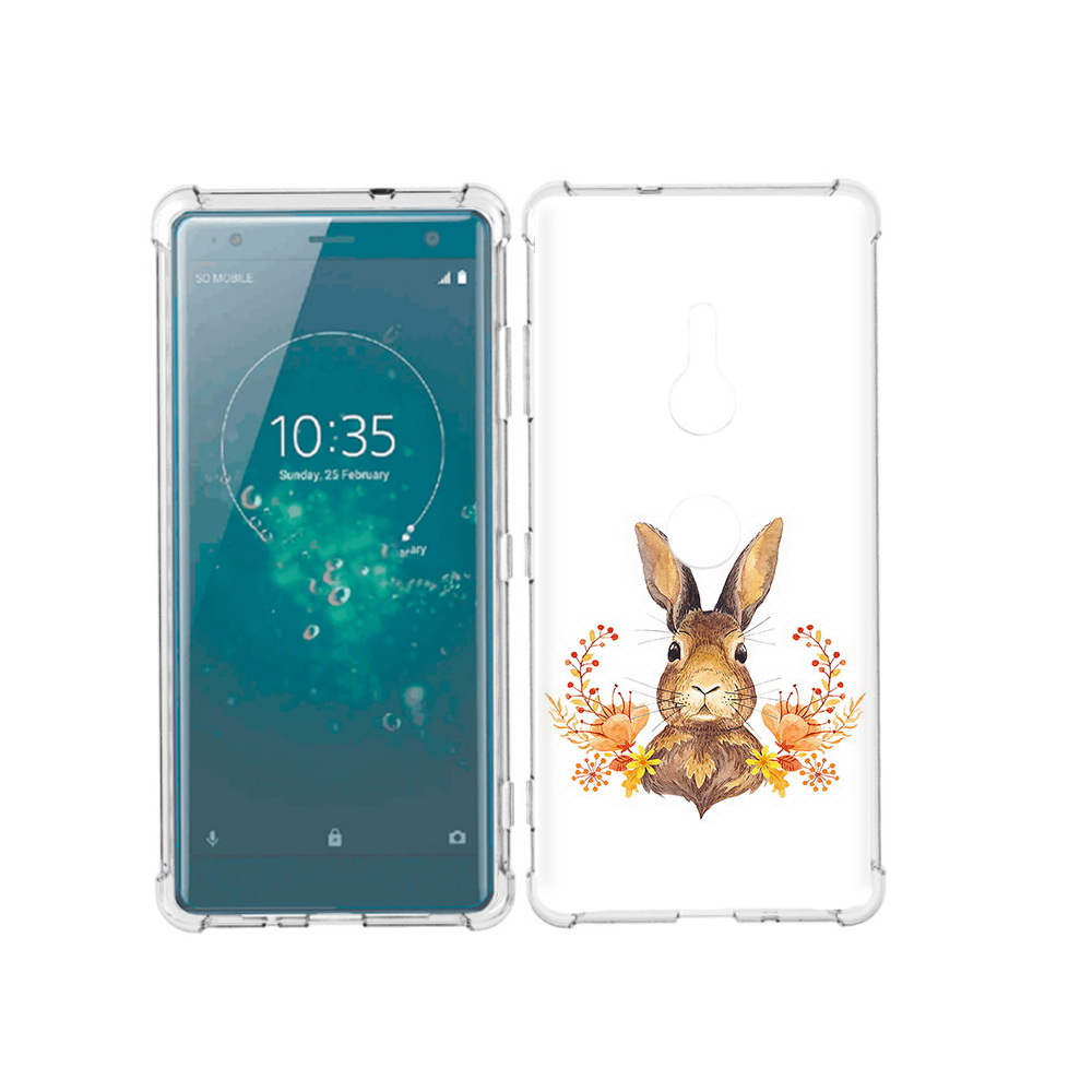 

Чехол MyPads Tocco для Sony Xperia XZ3 зайка в цветах, Прозрачный, Tocco