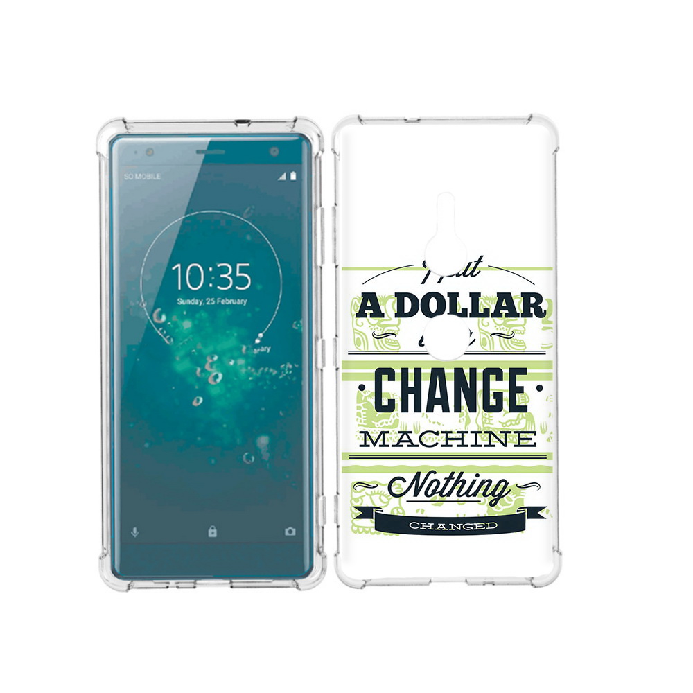 

Чехол MyPads Tocco для Sony Xperia XZ3 доллар надпись, Прозрачный, Tocco