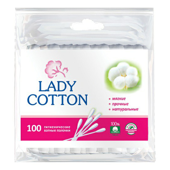 фото Ватные палочки lady cotton 100 шт.