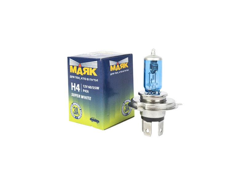 

МАЯК Лампа галоген.H4 12 V 60/55 W SW "МАЯК"