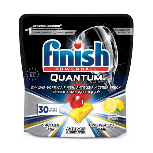 

Капсулы Finish Quantum Ultimate для посудомоечных машин, 30 шт.