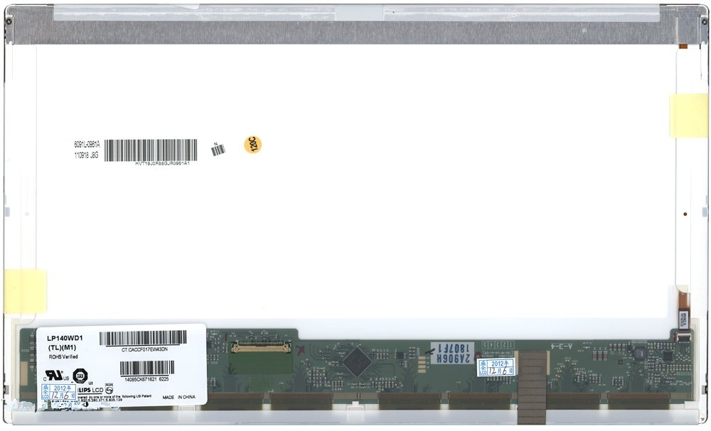 

Матрица OEM для ноутбука LP140WD1(TL)(M1) (10015329V), совместимая с p/n: LP140WD1(TL)(M1)