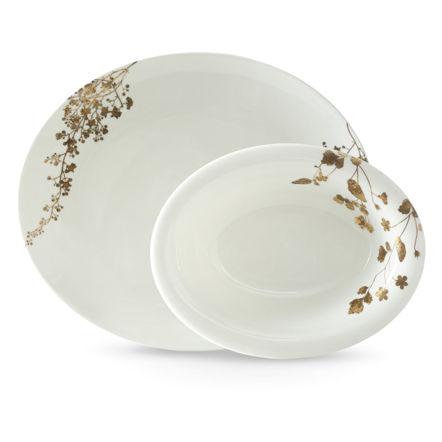 

Набор блюд для сервировки Wedgwood Вера Ванг Сад, 2 шт, фарфор костяной