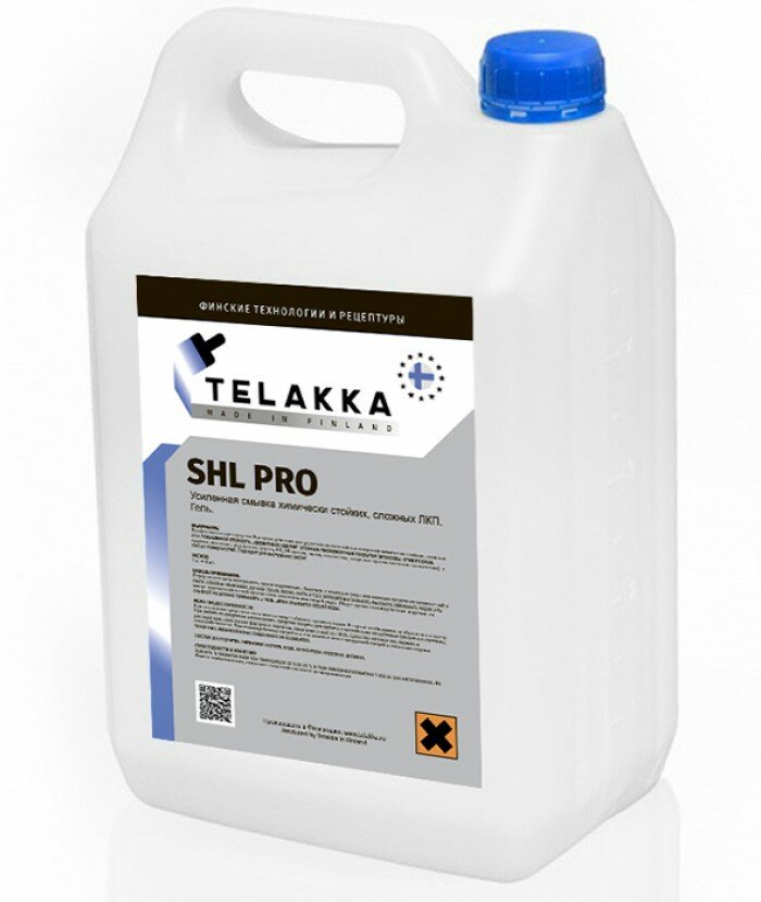 Усиленная смывка химически стойких,сложных ЛКП Telakka SHL PRO 5кг усиленная смывка химически стойких лкп telakka