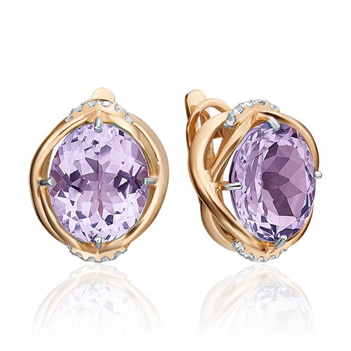

Серьги из золота PLATINA jewelry 02-4569, топаз, 02-4569