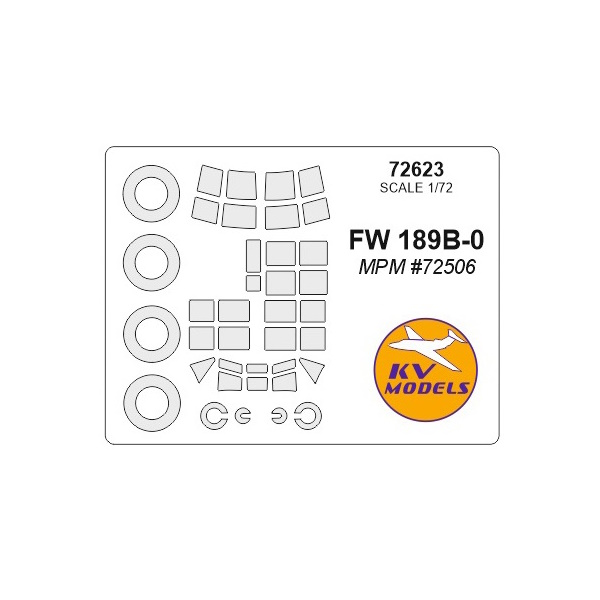 72623KV Окрасочная маска FW 189B-0 MPM 72506 wheels masks для моделей фирмы MPM