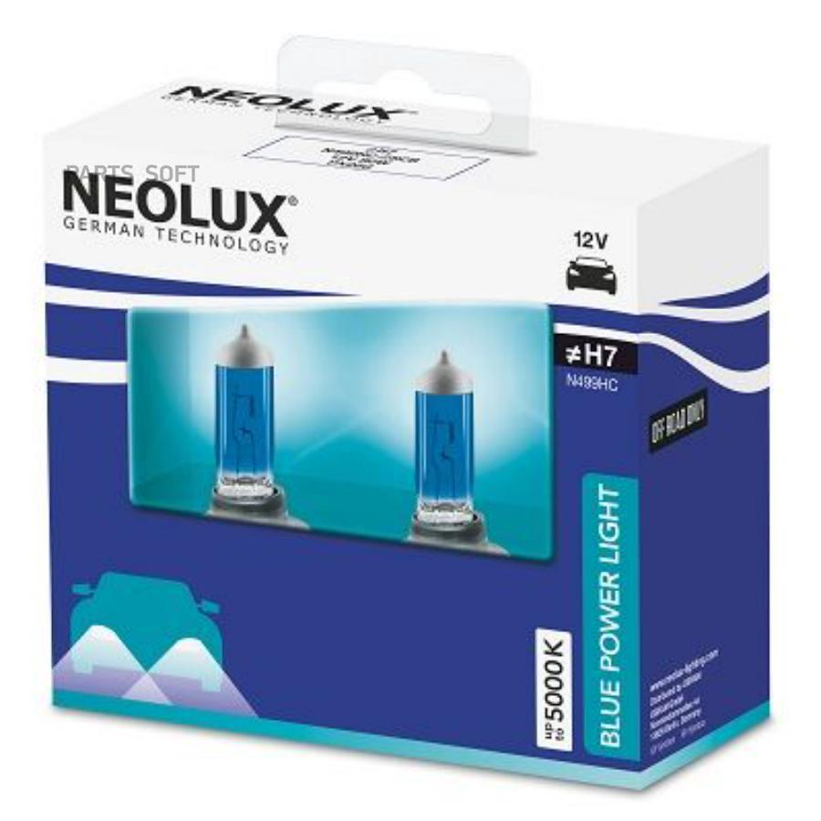 NEOLUX N499HC2SCB ЛампаH7 12V 80W BLUE POWER 5000K PX26d шт 1шт 1679₽