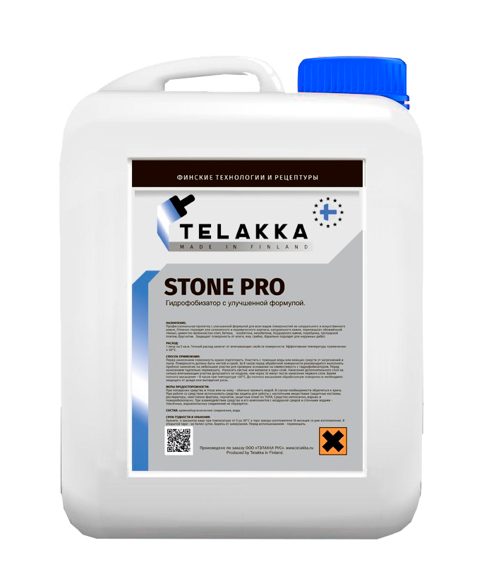 фото Пропитка для камня telakka gidrofob stone pro 5л