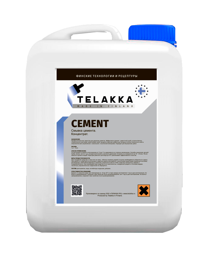 фото Смывка цемента telakka cement 11кг