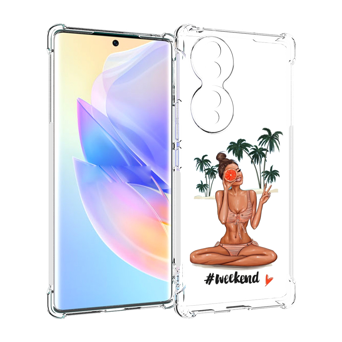 

Чехол MyPads Weekend для Honor 70, Прозрачный, Tocco