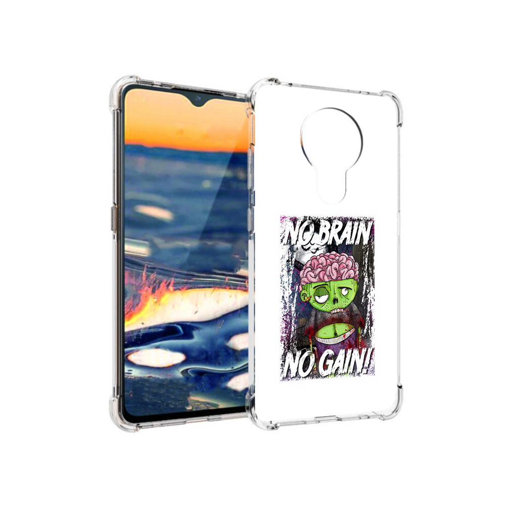 

Чехол MyPads Tocco для Nokia 5.3 глупый зомби (PT227052.106.289), Прозрачный, Tocco