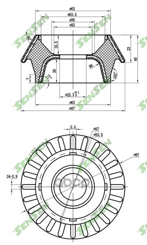 Опора амортизатора CHEVROLET (Aveo T250, T255) Front