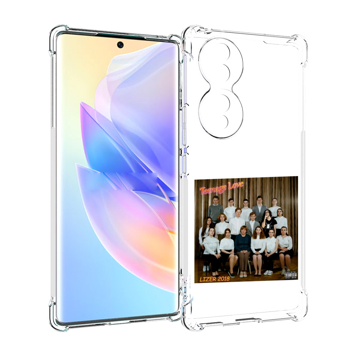 

Чехол MyPads Teenage Love LIZER для Honor 70, Прозрачный, Tocco
