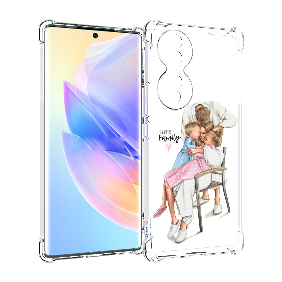 

Чехол MyPads Super-family для Honor 70, Прозрачный, Tocco