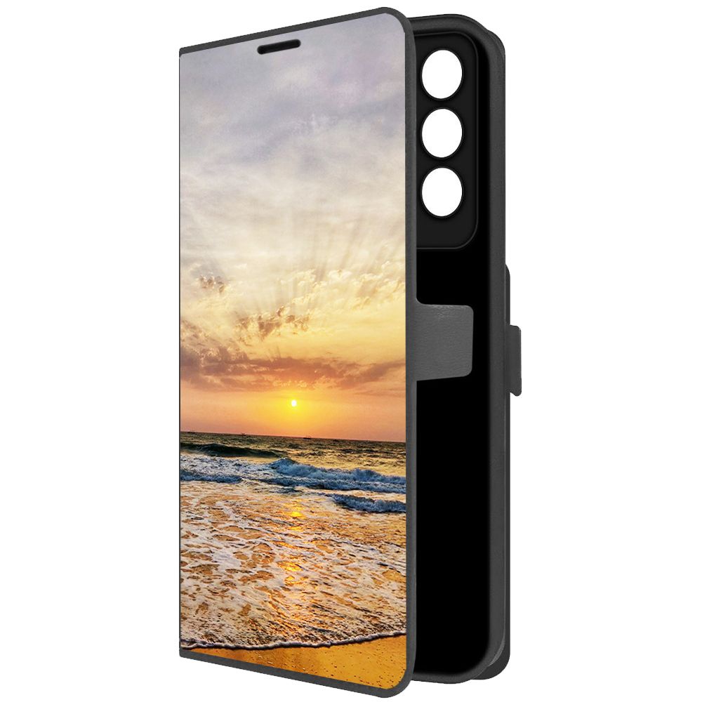 

Чехол-книжка Krutoff Eco Book для Vivo T2 Индия, Пляжи Гоа (черный)
