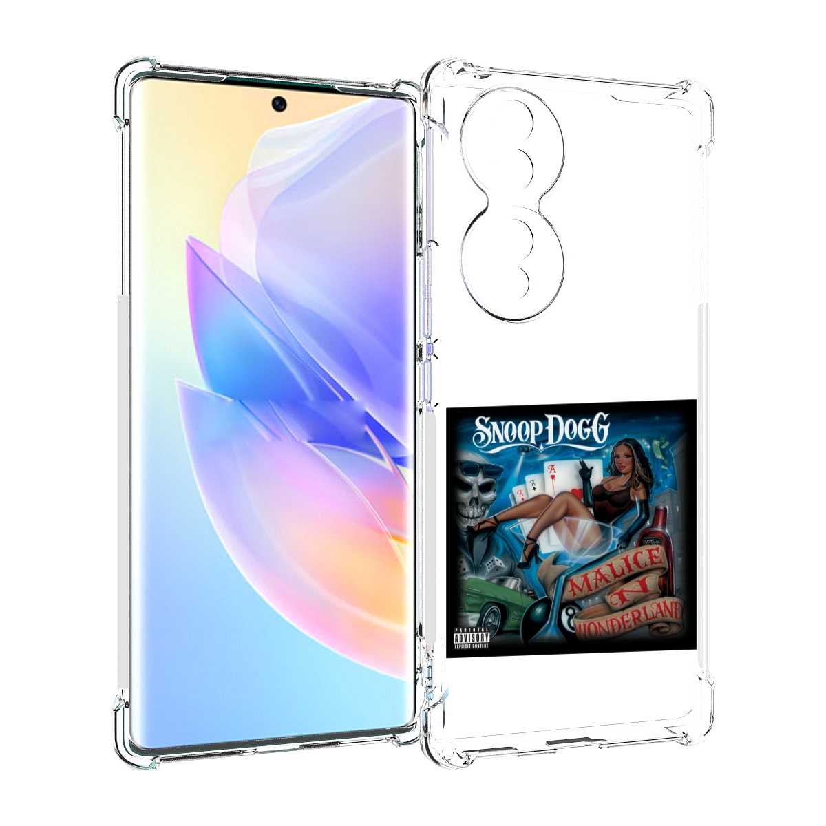 

Чехол MyPads Snoop Dogg MALICE N WONDERLAND для Honor 70, Прозрачный, Tocco