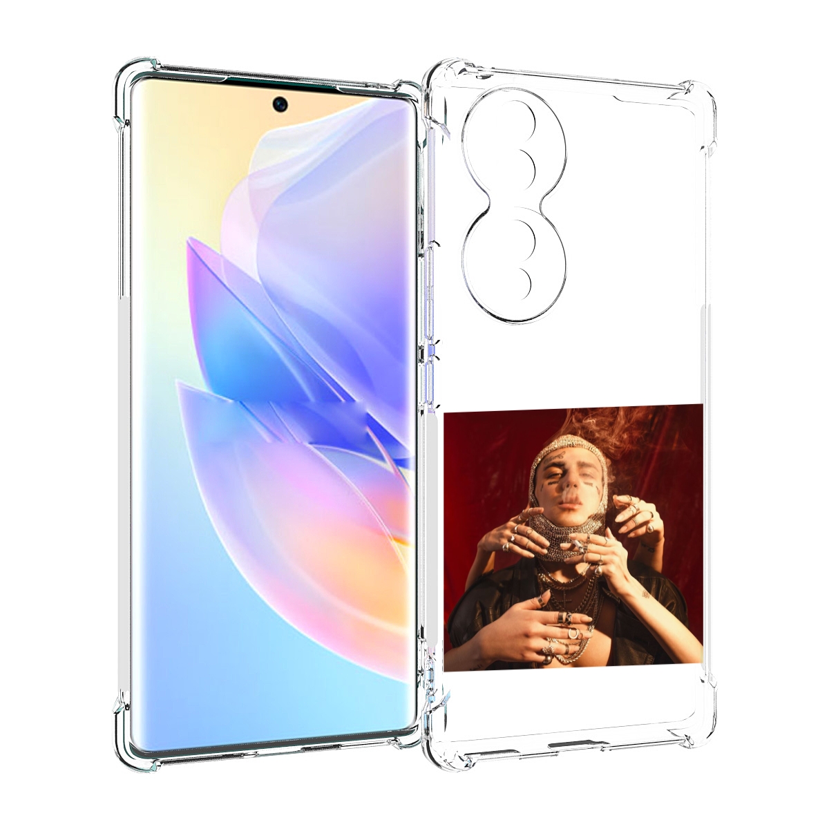 

Чехол MyPads Slime face для Honor 70, Прозрачный, Tocco