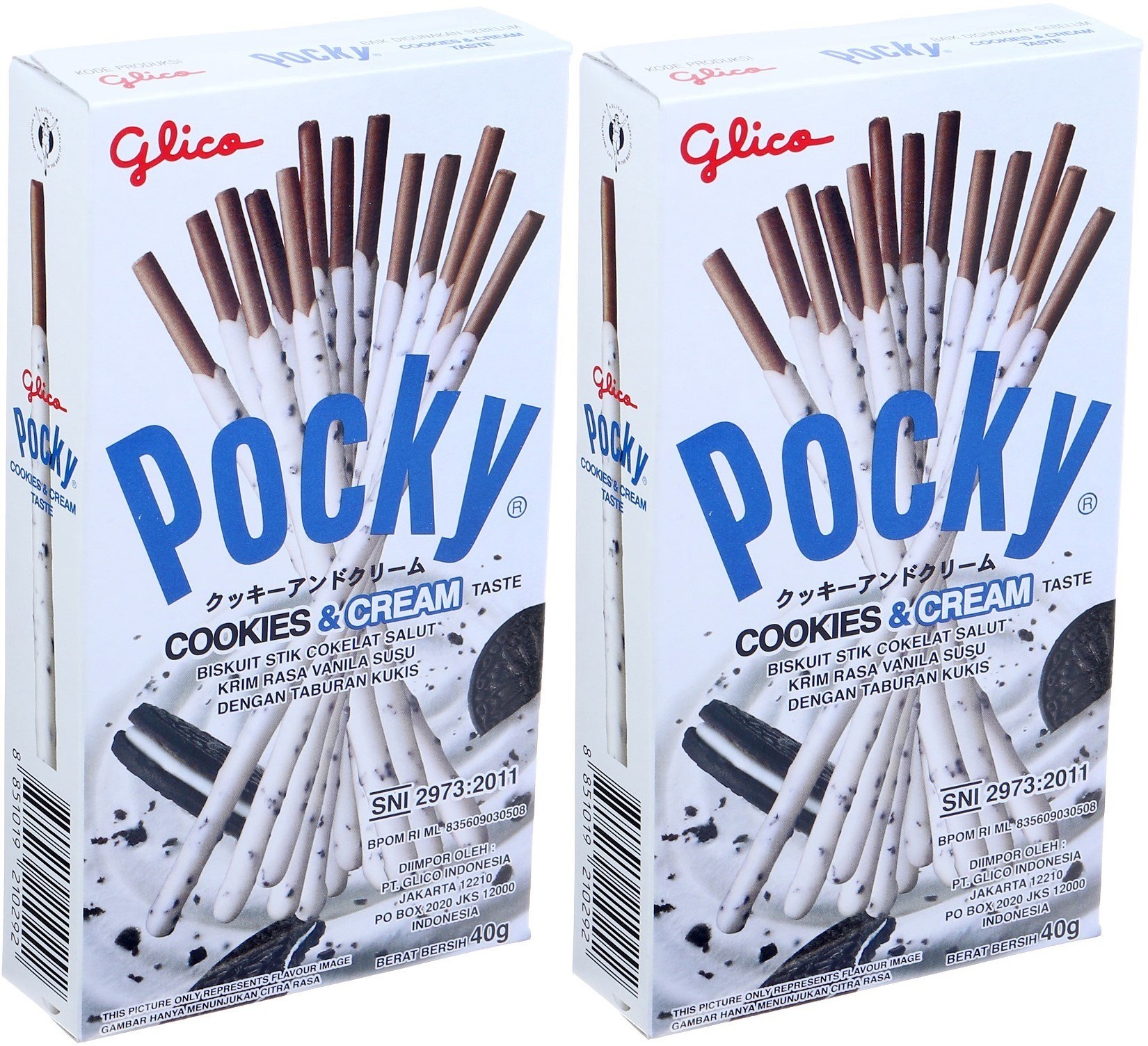 Шоколадные палочки Pocky Cookies & Cream, Покки крем, 2 шт х 40 г