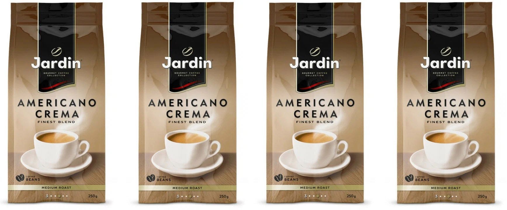 Кофе в зернах Jardin Americano Crema, 250 г х 4 шт
