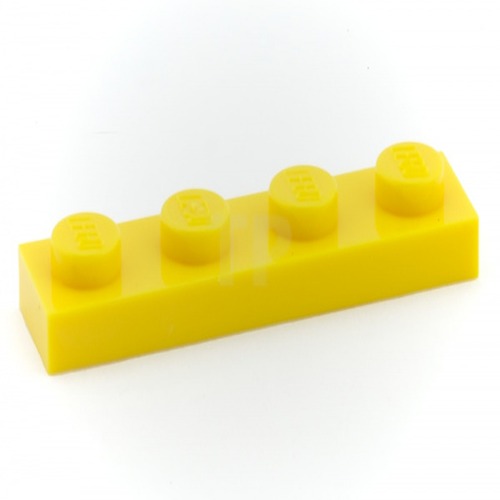 фото Деталь lego 371024 плитка 1x4 желтая 50 шт