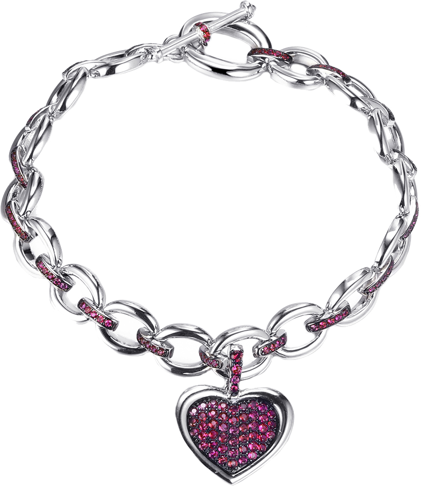 

Браслет из серебра с корундом р. 17,5 Fresh Jewelry CZ-B03003-X-WB-X-X-RC, CZ-B03003-X-WB-X-X-RC