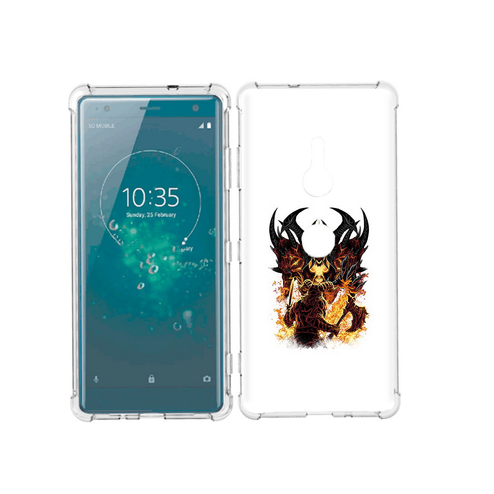 

Чехол MyPads Tocco для Sony Xperia XZ3 демон shadow fiend, Прозрачный, Tocco